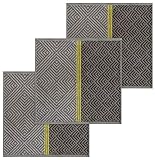 Lashuma Geschirrtücher Frottee, 3er Set Küchentücher Grau - Platin, Größe: 50x50