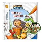 Collectix tiptoi Ravensburger Buch | Pocket Wissen - Tiere im Garten + Kinder Tier-Sticker | Kinderbuch ab 4 J