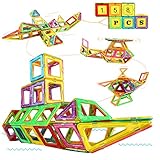 Assark 158pcs Magnetische Bausteine, Castle Magnetblöcke Konstruktion Bauen Blöcke Set für Kinder Spielzeug für 3 4 5 6 7 8 Jahre Alte, Lernspielzeug für Mädchen Jungen Geschenk