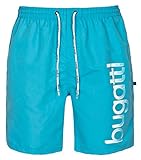 bugatti - Herren Badeshort in Marineblau, türkis oder schwarz, Türkis, XXL