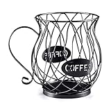 TANSTAN Aufbewahrungskorb für Kaffeekapseln, Vintage-Kaffeekapseln, Aufbewahrungsbox für Café, Restaurant, Teezimmer, Küche, Arbeitsp