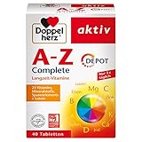 Doppelherz A-Z Complete DEPOT Langzeit-Vitamine – 23 Vitamine, Mineralstoffe & Spurenelementen plus Lutein – 40 Retard-Tab