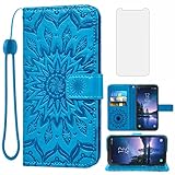 Handyhülle für Samsung Galaxy S8 Active Wallet Hüllen mit gehärtetem Glas Displayschutz Leder Slim Flip Cover Kartenhalter Ständer Cell Zubehör Glaxay S8Active 8s S 8 8Active G892A Damen Herren B