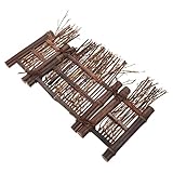 FOMIYES Japanischer Zen-Gartenzaun, Holz, gewebter Sieb, Miniatur-Feengartenzaun, Puppenhaus, Schreibtisch-Zubehör für Statue, DIY-Dekoration, Geschenk, Tee-Zeremonie-Dek