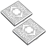 2 Stück Metall zigarettenetui - Aluminium Zigarettenbox für 20 zig