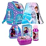 Disney Frozen Eiskönigin Schulranzen Tornister Schulrucksack Schultasche Set 6 Teilig Inkl. Sticker Von Kids4shop