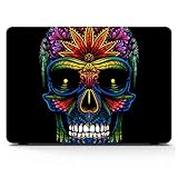 Hartschale für Laptop Hardcase Hülle für Buchhülle 13 Zoll Bright Ethnic Gothic Sugar Skull Kompatibel mit Buch Air 11'13' Pro 13'15' 16' 2008-2020 V