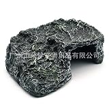 YAOHEHUA Behausungsdekor für Terrarien Wasserfälle Harz Handwerk schildkröte plattform kletterleiter Schutz pet plattform 13 * 11 * 5