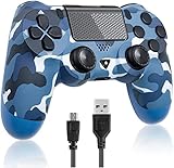 Wireless Controller Bluetooth Gamepad für PS-4, Six-Axis Sensor/Dual Vibration/Hochpräziser 3D-Joystick, Remote Control Joystick kompatibel mit Playstation-4/Slim/Pro-Konsole (Camo2)