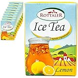 Rottaler - 10er Pack Eistee 'Zitrone' 0.5 Liter (Mit Strohhalm) - Ice Tea Erfrischungsgetränk Softdrink ohne Kohlensäure mit Zitronen Geschmack aus Schwarzteeextrakt (Originalrezeptur)