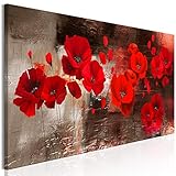 murando - Bilder Mohnblumen 150x50 cm Vlies Leinwandbild 1 TLG Kunstdruck modern Wandbilder XXL Wanddekoration Design Wand Bild Panoramabild - Blumen Pflanzenmotiv Textur wie gemalt b-A-0796-b