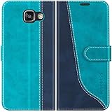 Mulbess Handyhülle für Samsung Galaxy A3 2016 Hülle, Handy Samsung Galaxy A3 2016 Hülle, Leder Flip Etui Handytasche Schutzhülle für Samsung Galaxy A3 2016 Case, Mint B