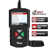 Ysding OBD2 Diagnosegerät OBD Code-Scanner-Fahrzeug-Fehlercodeleser arbeitet an Allen Autos mit OBD2 / EOBD/CAN-Modi und 16-Pin OBDII-Schnittstelle für Lesen und Löschen Fehlercode,Batterie T