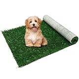 46 x 71cm Hunde Rasen Toilette Hundeklo Kunstrasen Hundetoilette Ersatz Grasmatte Waschbar Hunde Training Pee Pads Wasserdurchlässig Welpentoilette Rasen für Balkon, Wohnung