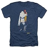 Elvis - Herren Gelb Schal Heide T-Shirt, Medium, Navy