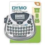 Dymo LetraTag LT-100T Beschriftungsgerät | Tragbares Etikettendrucker mit QWERTZ Tastatur | silber | Ideal fürs Büro oder zu H