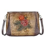 QIOQIO Damen-Ledertaschen, Retro-Single-Shoulder-Messenger Bags, Große, Weiche Und Strapazierfähige Ledertaschen, Geeignet Für Frauen Zum Ausgehen (Mehrfarbig Optional),Retro Yellow