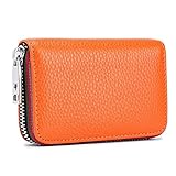 FJZFXKZL Portemonnaie Damen Lederwallet Frauen Massivfarbe Tragbare Unisex mit RFID Mode-Kartenhalter Männer Brieftasche Reißverschluss Geldbörse (Color : GELB)