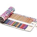 LF- Bleistift-Kasten 36/48/72 Loch Bleistift Stift Vorhang Leinwand Fall Fester Stift Vorhang Rollladen Studenten Professionelle Kunstaufbewahrungstasche Gute Qualität (Color : A, Size : 72 Hole)