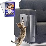 Katze Kratzschutz Sofa,6 Stück Transparenter Kratzschutz Klebefolien,Anti Kratzer Katzen Couch Schutz,Anti Kratz Möbelschutz für Katze Hund für Polstermöbel,Sofa,Tür,Möbel,Wand (30.5×40CM)