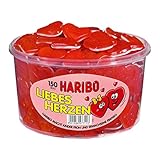 HARIBO - Liebesherzen - Schaumgummi/Fruchtgummi-Herzen - 1 Box mit 150 Stück