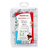 fischer MEISTER-BOX DUOBLADE, praktische Sortimentbox mit 77 DUOBLADE Dübeln, Schrauben & Haken, selbstbohrende Gipskartondübel, Dübelbox für Heimwerker &