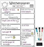 Libetui Magnetischer Wochenplaner, Magnettafel für Küche, Menüplaner, Weekly Menu Planer, nützliches Notizbrett für Einkaufsliste, 405 x 305