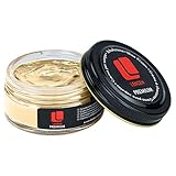 Lenzen Premium Schuhcreme für glattes und genarbtes Leder I Hochwertige Schuhpflege für Glanz und strahlende Farbe (Elfenbein)
