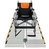 Rollstuhlrampe Auffahrrampen Rampe Rollstuhlrampe aus Aluminium,Faltbares leichtes tragbares,Anti-Rutsch-Rampen mit hohem Hub für Treppentüren Balkontür,Last 300kg (600 Pfund) ( Size : 60cm( 2 ft ) )