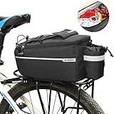 Fahrradtasche Fahrrad Gepäckträgertasche Isoliertasche， Multifunktionale Stammkühltasche Fahrrad Gepäckträger Radfahren Gepäcktasche Reflektierende MTB Bike Pannier Bag Umhängetasche，38 * 16 * 15,5