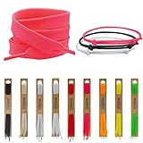BENMAX SPORTS 2 Paar Schnürsenkel Neon Pink flach – Schuhbänder 10mm Breit, Reißfeste Schnursenkel für Sneaker, Sportschuhe, Chucks, Laufschuhe, Bunt in 10 Farben 7 Größen (120 cm (2 Paar))