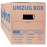 10x Umzugskartons 620 x 300 x 330 mm doppelter Boden Umzugskiste Umzug Karton Ordnerk