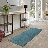 FABRIQ Florida Flur Teppich, Weicher Kurzflor Teppich Läufer für Flur, Schlafzimmer, Wohnzimmer & Küche, Pflegeleicht, Strapazierfähig, 57x150cm, B