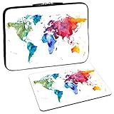 PEDEA Design Tablet PC Tasche 10,1 Zoll (25,6cm) mit Design Mauspad, Color W