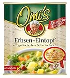 Buss Omi’s klassischer Erbsen-Eintopf | Traditionell mit Kartoffeln, Karotten und geräuchertem Schweinebauch | 6 x 800 g