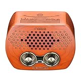 Qoosea Tragbare Retro Radio, Klein Holz Vintage Radio mit Bluetooth Lautsprecher Klassisches Radio Starke Bassverstärkung UKW-Radio, TF-Karte und MP3-Play