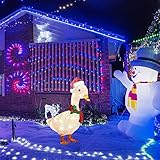 Light-Up Chicken with Scarf,Weihnachten Deko,Leucht-Huhn mit Schal,Leuchte Huhn mit Schal Weihnachtsdekoration,Hahn Tier Gartenpfähle für Rasen im Freien Dek