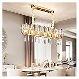yywl Wandlampe Luxus vergoldeter Metall K9 Kristallkronleuchter E14led. Villa Wohnzimmer Schlafzimmer Esszimmer Lampe Haus Dekoration (Body Color : L100cm, Color : Brass Color)