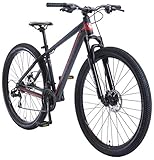 BIKESTAR Hardtail Aluminium Mountainbike Shimano 21 Gang Schaltung, Scheibenbremse 29 Zoll Reifen | 17 Zoll Rahmen Alu MTB | Schwarz R