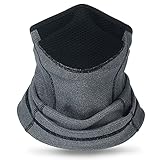 Kakveiai Schlauchschal Herren & Damen Halstuch, Halswärmer Halstuch, Atmungsaktiv Weich Gesichtsmaske, Winter Elastisch Nacken Wärmer mit für Outdoor Radsport Ski Motorrad Laufen (Grau)