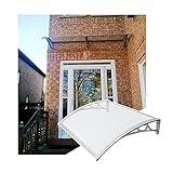 LIANGJUN Vordach Haustür Türdach Überdachung, Polycarbonat Sonnenschutz Schutz, Regen Schnee Überdachung, Modern Haustür Draussen Terrasse Startseite (Size : 80cm x 80cm)