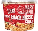 Maryland Snack-Nüsse Chili Nussmischung Nussmix Becher Snack scharf gewürzt spicy hot vegan, 275g