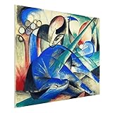 Bilderwelten Alu-Dibond - Kunstdruck Franz Marc - Träumendes Pferd - Expressionismus Quer 3:4, Aluminium Print Wandbild Alu-Bild Wall Art, Größe HxB: 30cm x 40