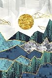 ZNYB Bilder Kunstdruck Leinwand Abstrakte Landschaft Leinwand Malerei Auf Der Wand Kunst Leinwand Druck Wandkunst Abstrakte Sonnenaufgang Berg Bild für Wohnzimmer Dek