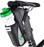 ROCKBROS Fahrrad Satteltasche Wasserdicht Fahrradtasche Fahrradsatteltasche mit Flaschenhalter Kratzfest Reflek