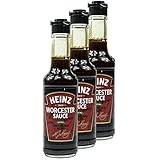 Heinz - 3er Pack Worcester Sauce in 150 ml Glasflasche (Würzsauce) - Worcestersauce zum Würzen und Verfeinern von Fleisch-, Fisch- und Gemüseg