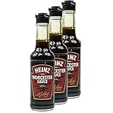 Heinz - 3er Pack Worcester Sauce in 150 ml Glasflasche (Würzsauce) - Worcestersauce zum Würzen und Verfeinern von Fleisch-, Fisch- und Gemüseg