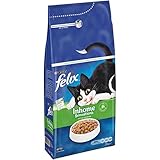 FELIX Inhome Sensations Katzenfutter trocken für Hauskatzen, mit Huhn & Gemüse, 6er Pack (6 x 2kg)