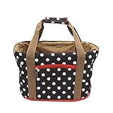 FI23 Einkaufskorb, Integrierte Schutzabdeckung, 42 x 27 x 26 cm, Ca. 20 Liter, Ergonomische Form, Shoppers' Delight, Polka Dots, Schwarz/Weiß, 84110-2