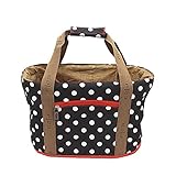 FI23 Einkaufskorb, Integrierte Schutzabdeckung, 42 x 27 x 26 cm, Ca. 20 Liter, Ergonomische Form, Shoppers' Delight, Polka Dots, Schwarz/Weiß, 84110-2